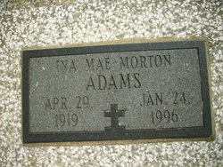Ina Mae <I>Morton</I> Adams 