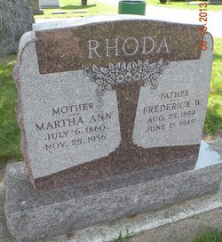 Martha Ann <I>Emahiser</I> Rhoda 