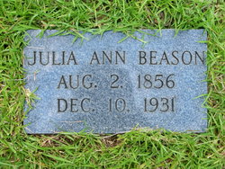 Julia Ann <I>Thompson</I> Beason 