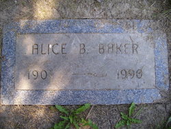Alice B <I>Brinkman</I> Baker 