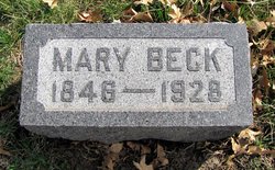 Mary Emma <I>Delinger</I> Beck 