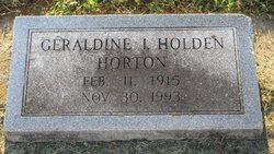 Geraldine Irene <I>Holden</I> Horton 