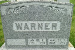 Anna Florence “Annie” <I>Wisner</I> Warner 