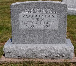 Maud M <I>Landon</I> Humble 