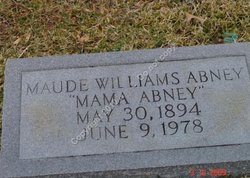 Maude Victoria <I>Williams</I> Abney 