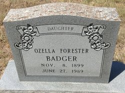Ozella Willis <I>Forester</I> Badger 