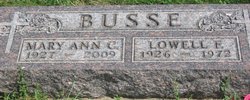 Mary Ann Catherine <I>Brown</I> Busse 