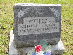 Sarah Jane “Jannie” <I>Fryar</I> Atchison 