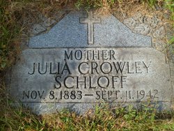 Julia <I>Crowley</I> Schloff 