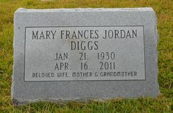 Mary Frances <I>Jordan</I> Diggs 