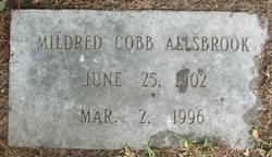 Mildred Cobb <I>Jackson</I> Allsbrook 