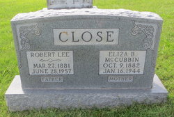 Eliza Belle “Liza” <I>McCubbin</I> Close 