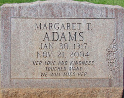 Margaret T <I>Sorensen</I> Adams 