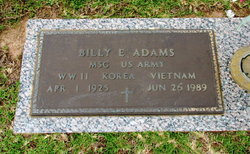 SGT Billy Everett Adams 