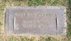 Mary <I>Bair</I> Detwiler 