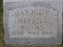 Marjorie E <I>Merrill</I> Adams 