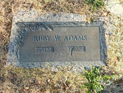 Ruby W Adams 