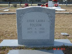 Annie Laura <I>Strickland</I> Folsom 