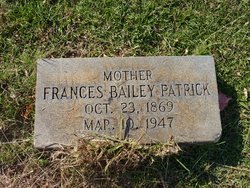 Frances Elizabeth <I>Bailey</I> Patrick 