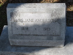 Mary Jane <I>Rutter</I> Anderson 