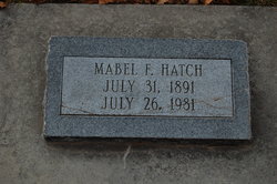 Mabel <I>Fletcher</I> Hatch 