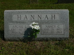 Nancy Caroline <I>Leeper</I> Hannah 