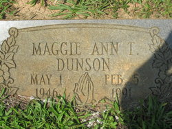 Maggie Ann <I>Terrell</I> Dunson 