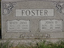 Mary Jane <I>Bishop</I> Foster 