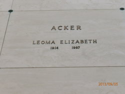 Leoma Elizabeth <I>Chandler</I> Acker 