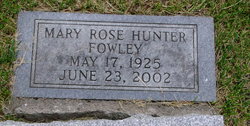 Mary Rose <I>Hunter</I> Fowley 