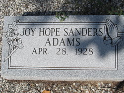 Joy Hope <I>Sanders</I> Adams 