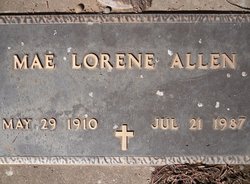 Mae Lorene <I>Knowlton</I> Allen 