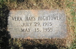 Vera <I>Hayes</I> Hightower 