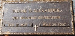 Frank D Alexander 