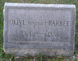 Olive Virginia <I>Benedict</I> Barbee 