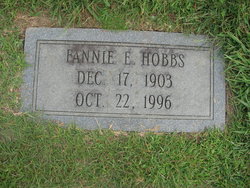 Fannie Elizabeth <I>Hinson</I> Hobbs 