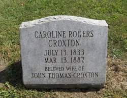 Caroline “Carrie” <I>Rogers</I> Croxton 