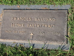 Frances Ballard <I>Howe</I> Taliaferro 