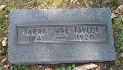 Sarah Jane <I>Elder</I> Taylor 