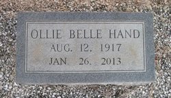 Ollie Belle <I>Trammell</I> Hand 