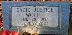 Sadie Eugenia <I>Justice</I> Wolfe 