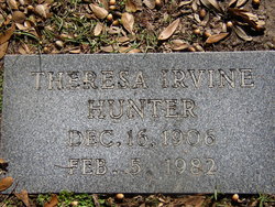 Theresa “Teta” <I>Irvine</I> Hunter 