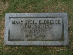 Mary Sybil <I>Edmonston</I> Eldridge 