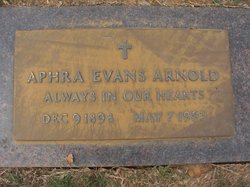 Aphra <I>Evans</I> Arnold 