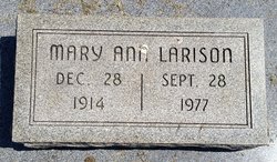 Mary Ann <I>Stone</I> Larison 