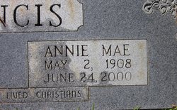 Annie Mae <I>Breshears</I> Francis 