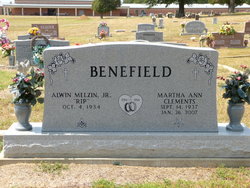 Martha Ann <I>Clements</I> Benefield 