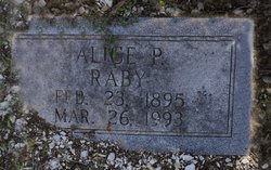 Alice P <I>Poage</I> Raby 