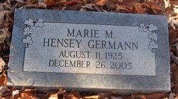 Marie Margaret <I>Hensey</I> Germann 