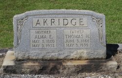 Alma Ernestine <I>Billingsley</I> Akridge 